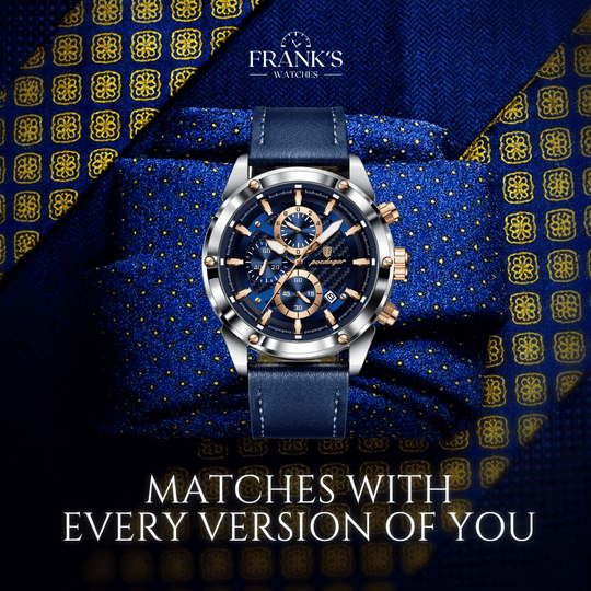 Rockford | Men’s Leather Strap Multifunction Quartz Watch | 41mm