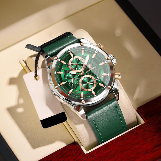 Rockford | Men’s Leather Strap Multifunction Quartz Watch | 41mm