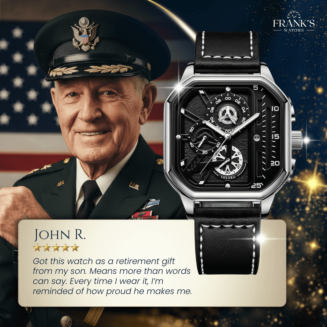 Rockwell | Men’s Rectangular Chronograph Quartz Wristwatch | 42mm