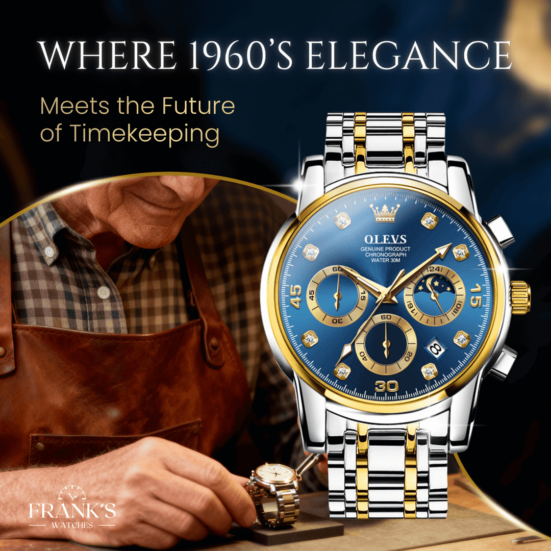 Sinclair | Men’s Diamond-Accent Moon Phase Chronograph | 42mm