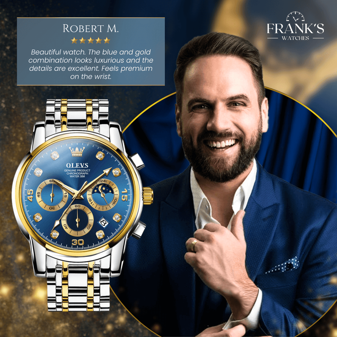 Sinclair | Men’s Diamond-Accent Moon Phase Chronograph | 42mm