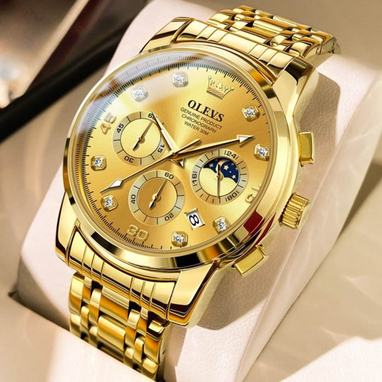 Sinclair | Men’s Diamond-Accent Moon Phase Chronograph | 42mm