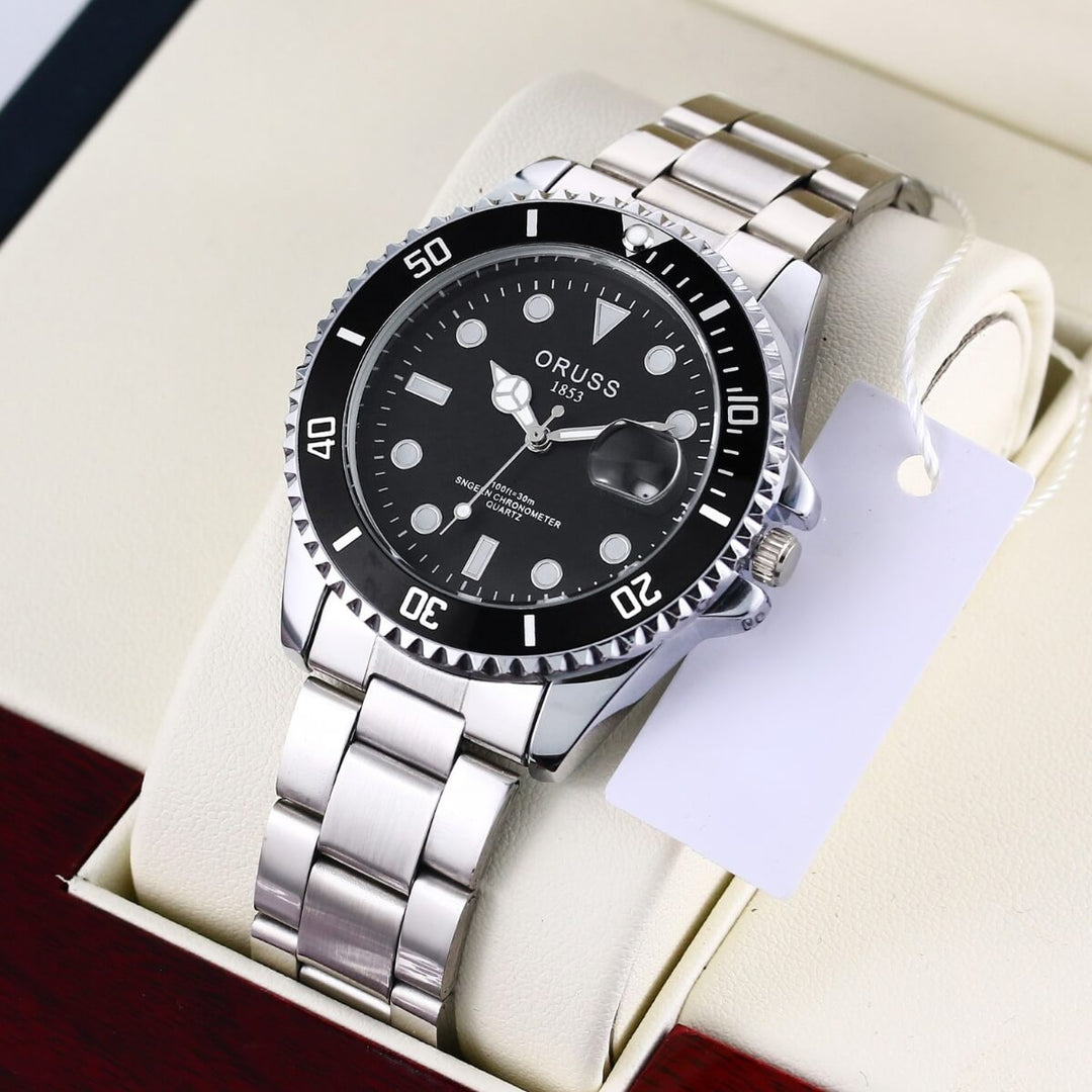 Stratton | Stainless Steel Marine-Style Quartz Watch | 40.5mm