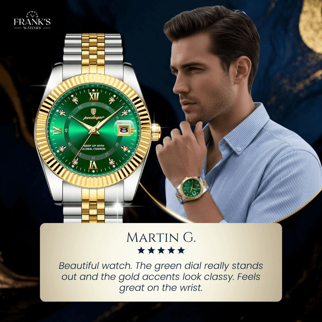 Theodore | Men’s Stainless Steel Date Quartz Watch | 40mm