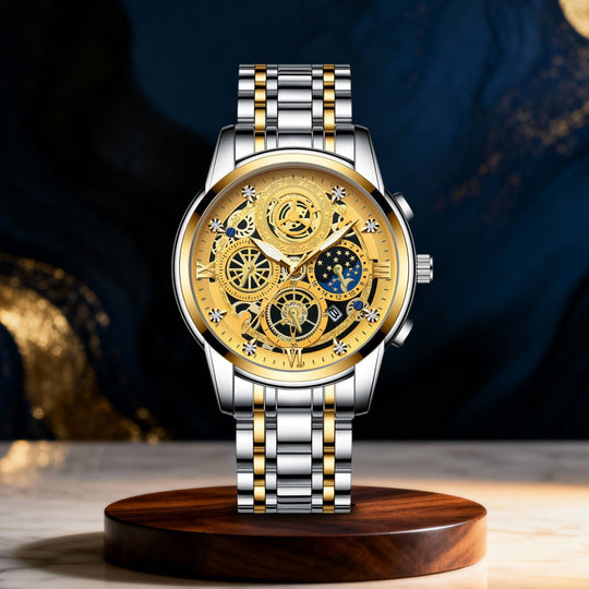 Truman | Men’s Skeleton Gear Chronograph Quartz Watch | 42mm