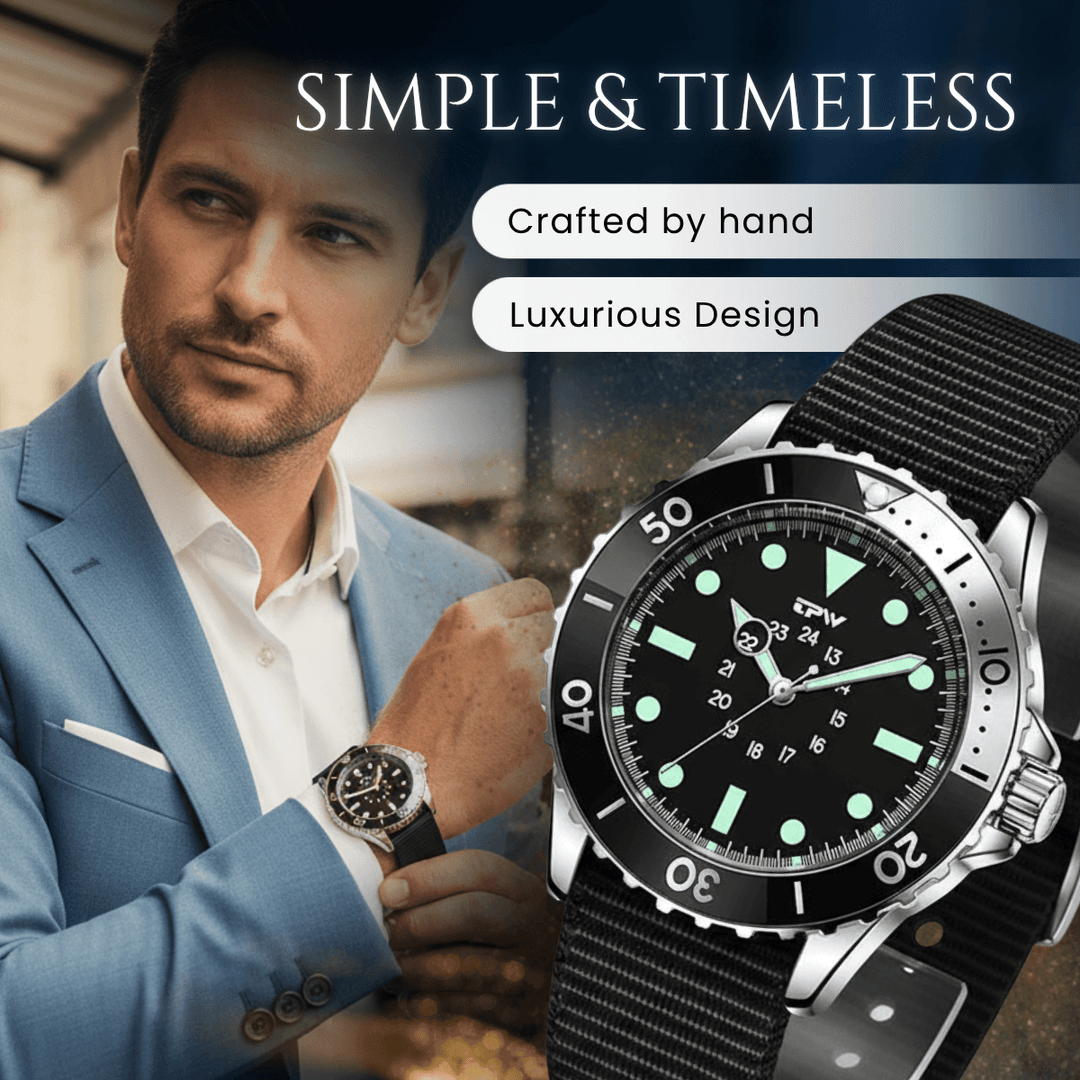 Whitaker | Professional Diver’s Quartz Analog Watch | 41mm