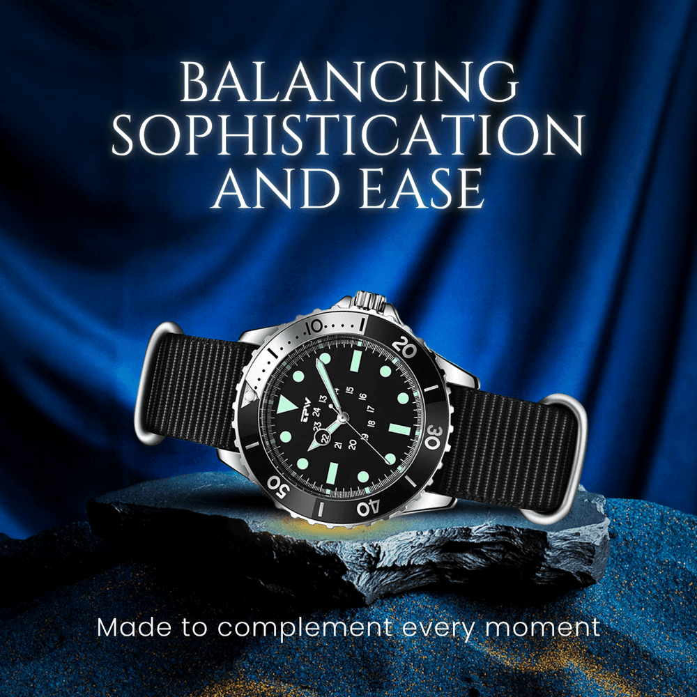 Whitaker | Professional Diver’s Quartz Analog Watch | 41mm