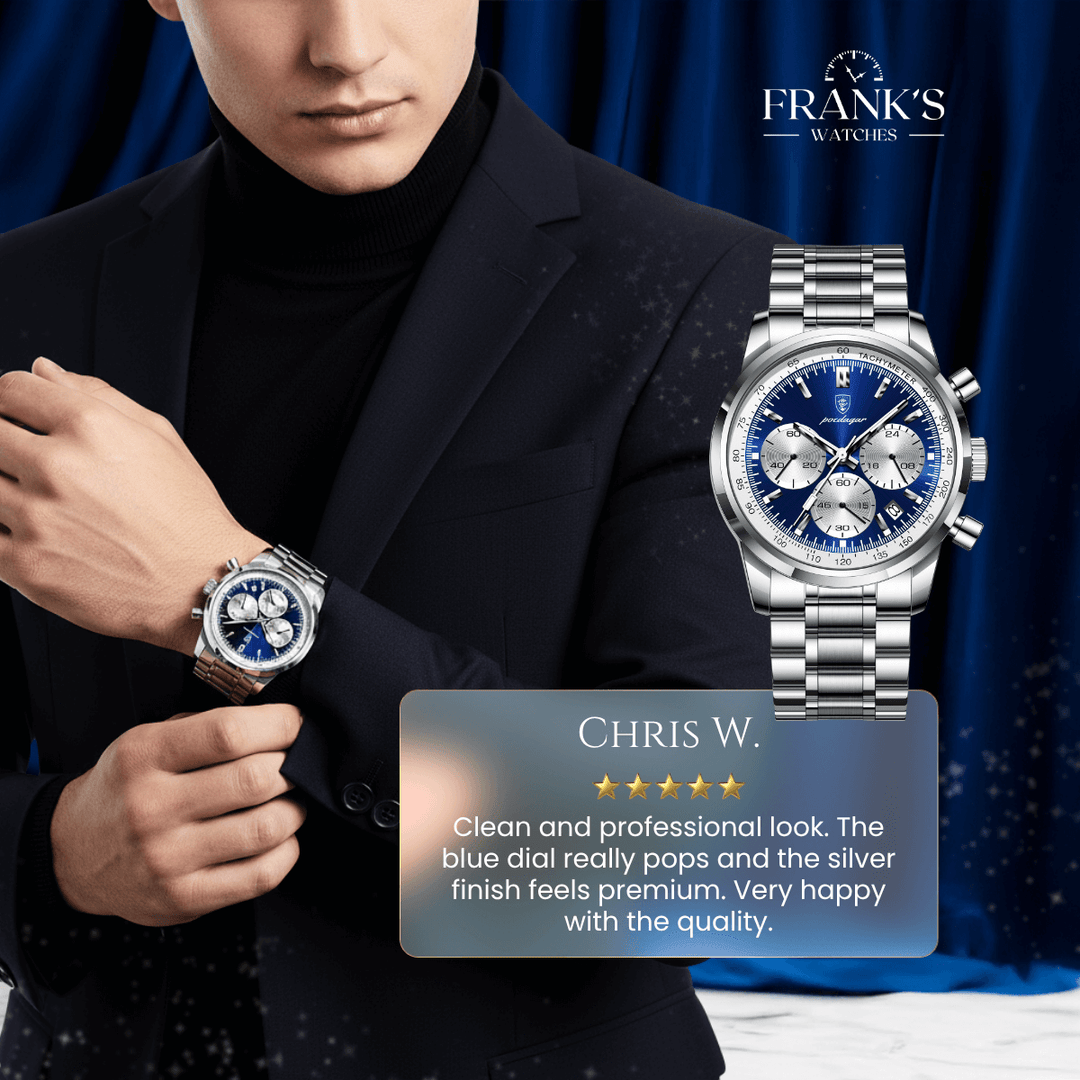 Winsbury | Stainless Steel Chronograph Quartz Watch | 41mm