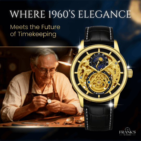 Winsley | Men’s Dual Skeleton Mechanical Watch | 44mm