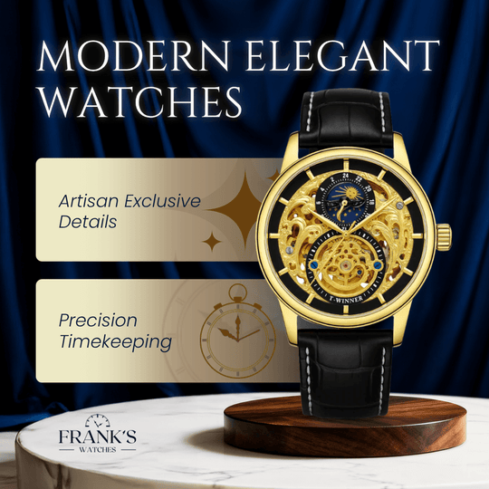 Winsley | Men’s Dual Skeleton Mechanical Watch | 44mm